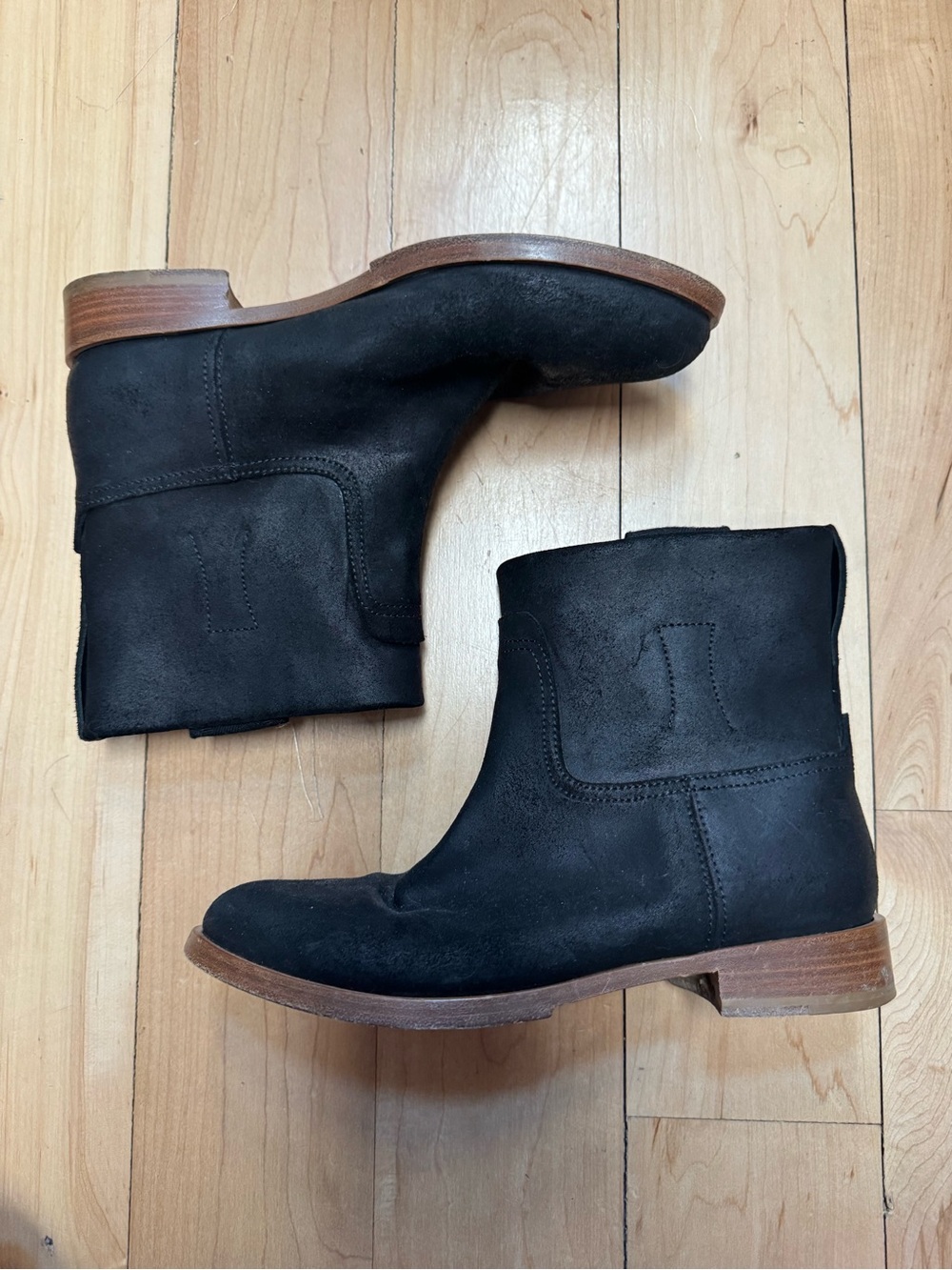 rag & bone Black Suede Ankle Booties